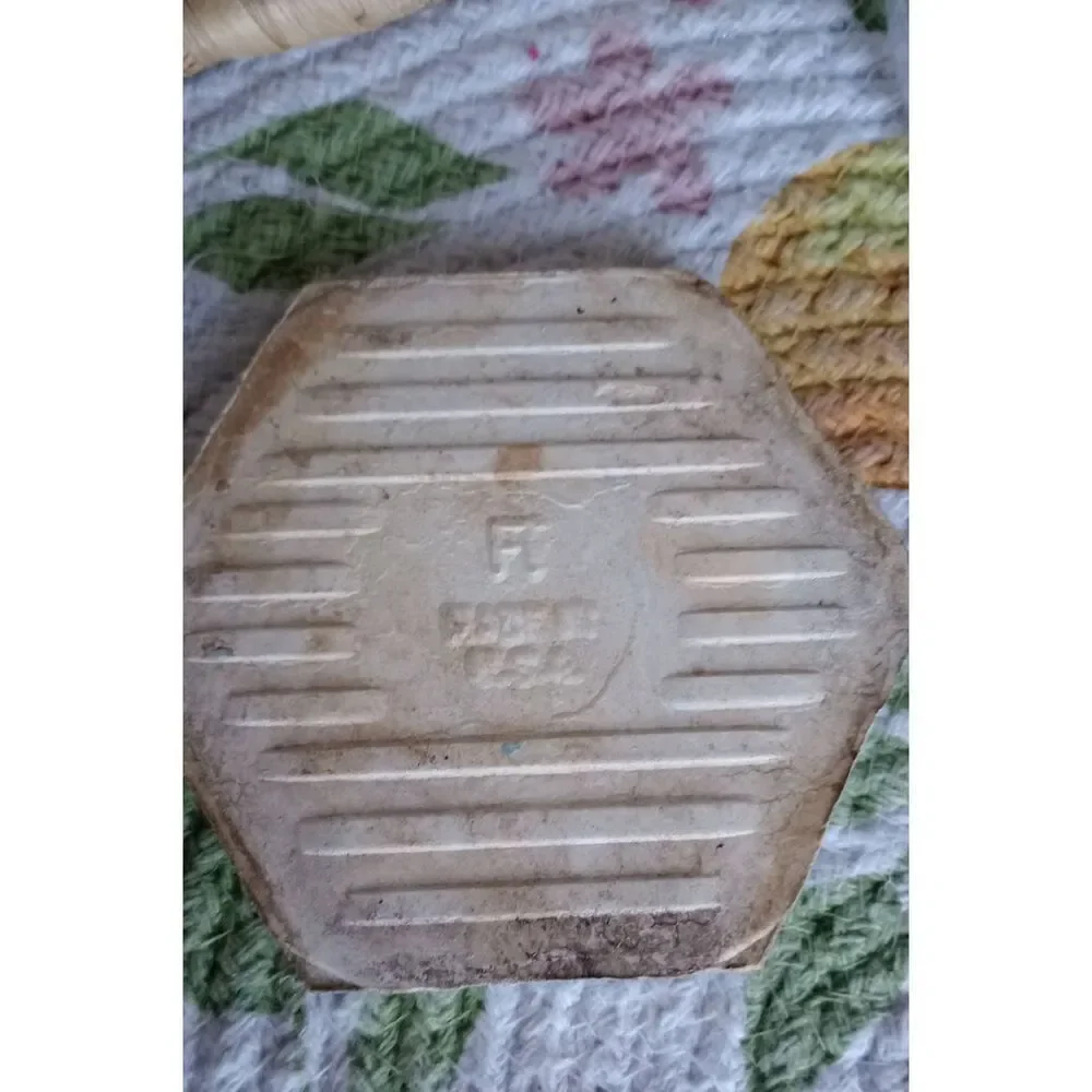 Vintage octagonal blue tile. Set of 12